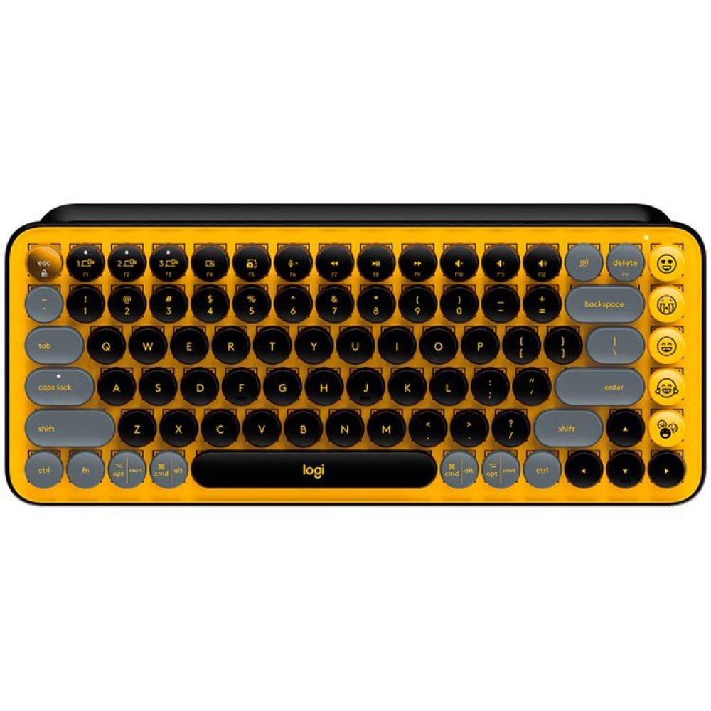 LOGITECH POP Keys Bluetooth Mechanical Keyboard - BLAST YELLOW - RUS