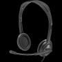 LOGITECH H111 Corded Stereo Headset - BLACK - 3.5 MM