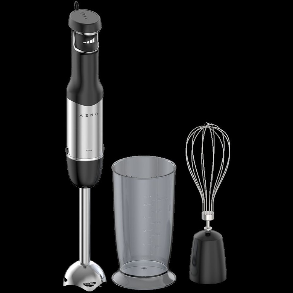 AENO Hand Blender HB1: 1000W, Smooth speed control, LED speed indication, Whisk, 0,6L Measuring jar