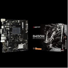 BIOSTAR MB B450 AM4 2 x DDR4 4 x SATA II 1 x VGA Port 1 x HDMI Port 1 x LAN port Micro ATX