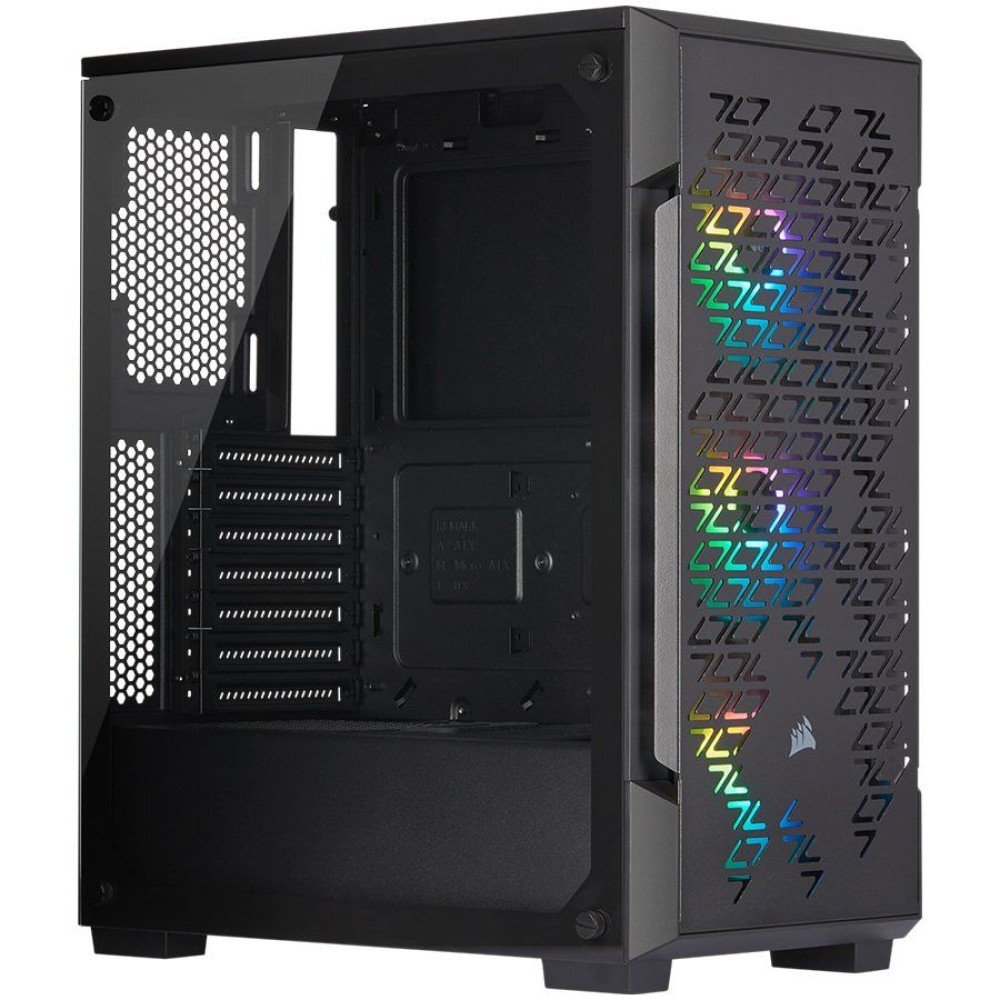 CORSAIR iCUE 220T RGB Airflow Tempered Glass Mid-Tower Smart Case, Black