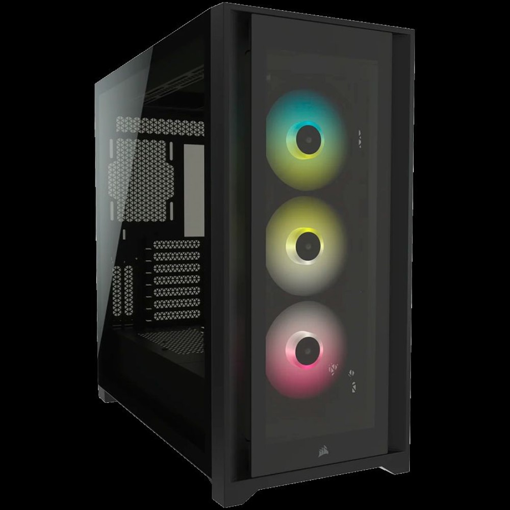 Corsair iCUE 5000X RGB Tempered Glass Mid-Tower Smart Case, Black, EAN:0840006627517