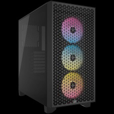 Corsair 3000D RGB Tempered Glass Mid-Tower, Black, EAN: 0840006610854