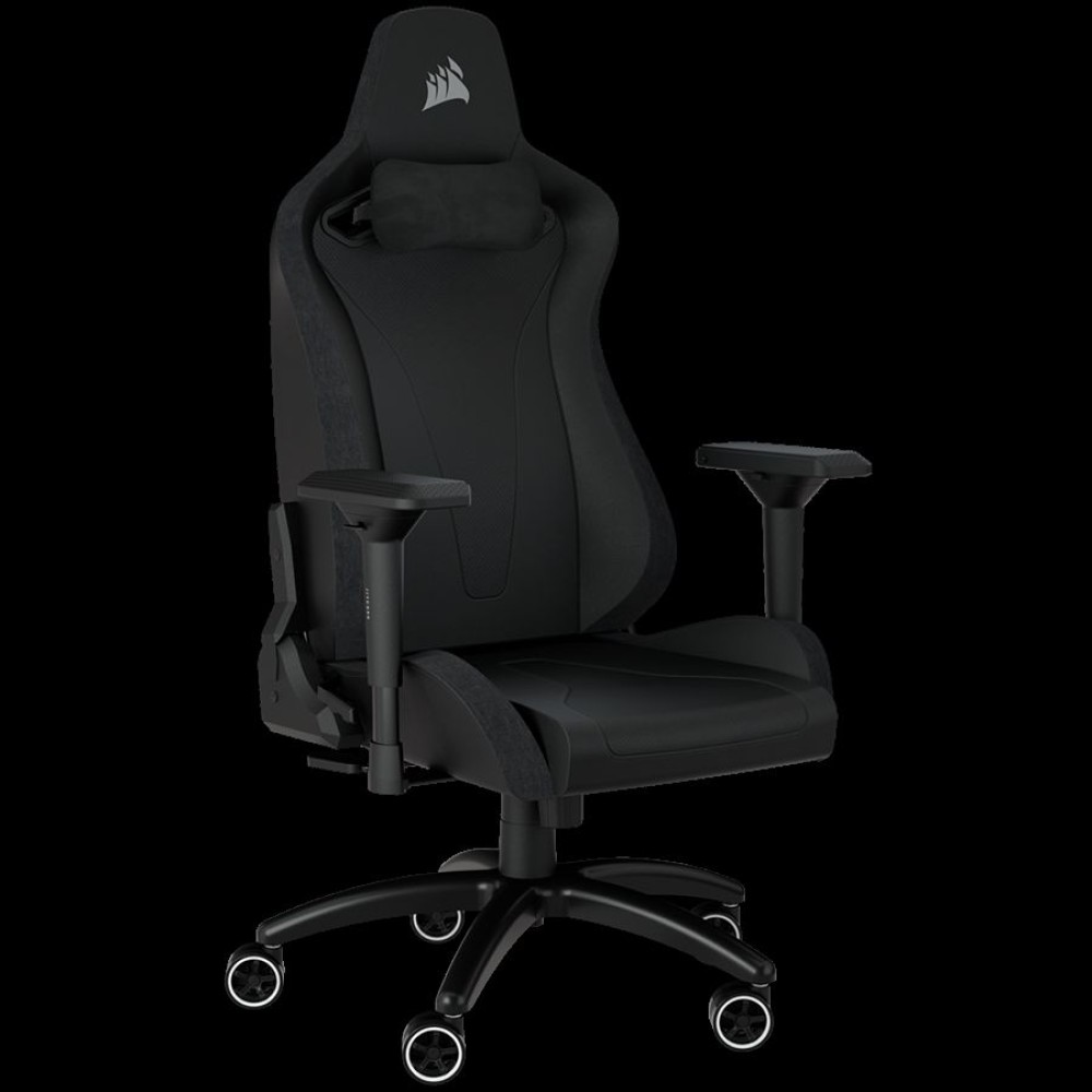 CORSAIR TC200 Soft Fabric Gaming Chair, Standard Fit - Black/Black