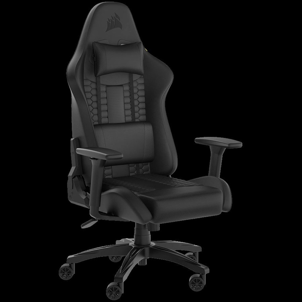 CORSAIR TC100 RELAXED Gaming Chair, Leatherette - Black