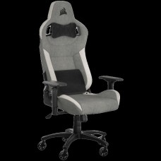 CORSAIR T3 Rush 2023 Fabric Gaming Chair - Grey and White