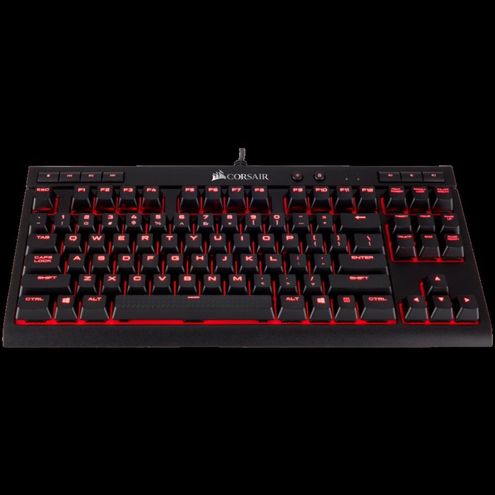 Corsair Gaming K63 Compact Mechanical Keyboard, Backlit Red LED, Cherry MX Red, EAN: 843591095099