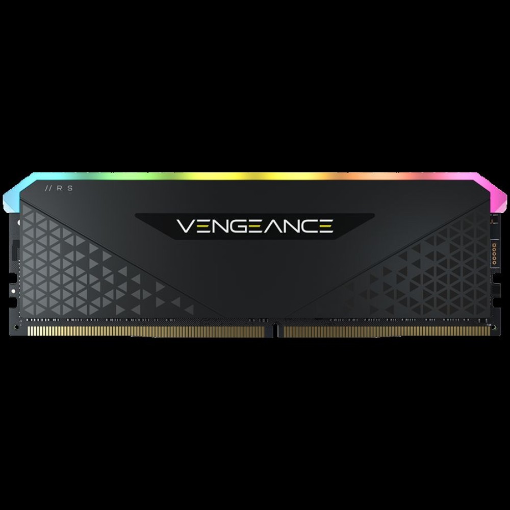 Corsair DDR4, 3200MHz 16GB 1x16GB Dimm, Unbuffered, 16-20-20-38, XMP 2.0, Vengeance RGB RS, RGB LED, Black PCB, 1.35V, for AMD Ryzen & Intel, EAN:0840006652182