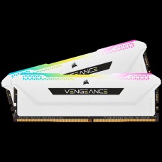 Corsair DDR4, 3200MHz 16GB 2x8GB Dimm, Unbuffered, 16-20-20-38, XMP 2.0, Vengeance RGB Pro SL White Heatspreader, RGB LED, Black PCB, 1.35V, for AMD Ryzen & Intel, EAN:0840006632016