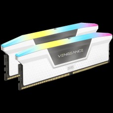 Corsair DDR5, 5200MT/s 32GB 2x16GB DIMM, Unbuffered, 40-40-40-77, XMP 3.0, VENGEANCE RGB DDR5 White Heatspreader, RGB LED, 1.25V, EAN:0840006694670