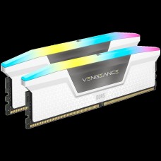 CORSAIR DDR5, 6000MT/s 32GB 2x16GB DIMM, 36-44-44-96, Std PMIC, XMP 3.0, VENGEANCE RGB DDR5, 1.4V, white