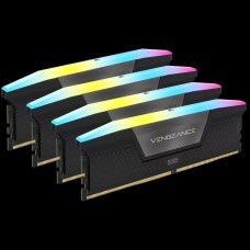 Corsair DDR5, 6400MT/s 64GB 4x16GB DIMM, Unbuffered, 32-40-40-84, Std PMIC, XMP 3.0, VENGEANCE RGB DDR5 Black Heatspreader, 1.4V, EAN:0840006665434