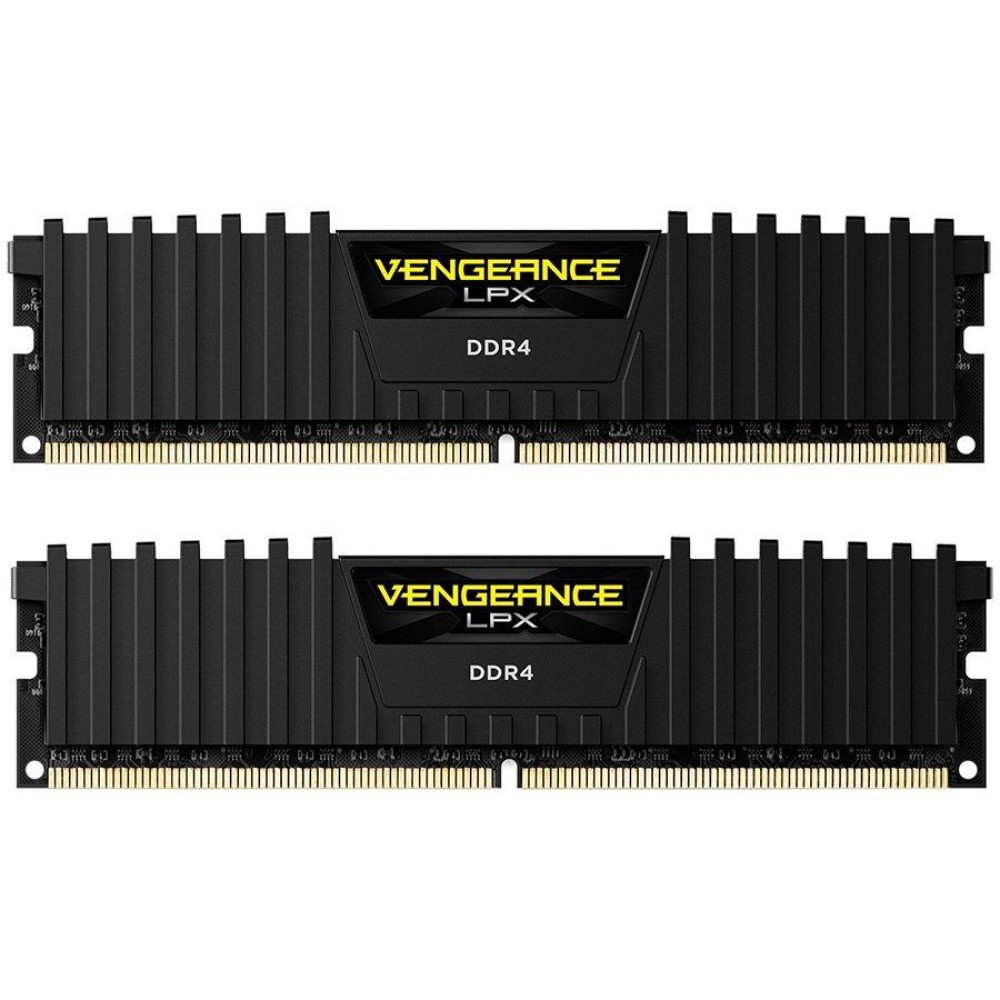 Corsair DDR4, 2400MHz 16GB 2x8GB DIMM, Unbuffered, 16-16-16-39, XMP 2.0, Vengeance LPX black Heatspreader, Black PCB, 1.2V, for SKL, EAN:0843591082549