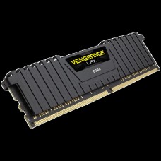 Corsair DDR4, 2666MHz 16GB 2x8GB Dimm, Unbuffered, 16-18-18-35, XMP 2.0, Vengeance LPX black Heatspreader, Black PCB, 1.2V, for SKL, EAN:0843591069618