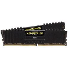 Corsair DDR4, 3000MHz 16GB 2x8GB Dimm, Unbuffered, 15-17-17-35, XMP 2.0, Vengeance LPX black Heatspreader, Black PCB, 1.35V, for SKL, EAN:0843591070010