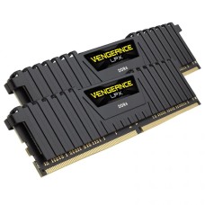 Corsair DDR4, 3200MHz 16GB 2x8GB Dimm, Unbuffered, 16-18-18-36, XMP 2.0, Vengeance LPX black Heatspreader, Black PCB, 1.35V, for SKL, EAN:0843591070454