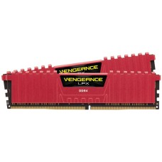 Corsair DDR4, 3200MHz 16GB 2x8GB Dimm, Unbuffered, 16-18-18-36, XMP 2.0, Vengeance LPX red, Black PCB, 1.35V, for SKL, EAN:0843591070478