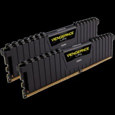 Corsair DDR4, 3000MHz 16GB 2x8GB Dimm, Unbuffered, 16-20-20-38, XMP 2.0, Vengeance LPX black Heatspreader, Black PCB, 1.35V, EAN:0843591077552