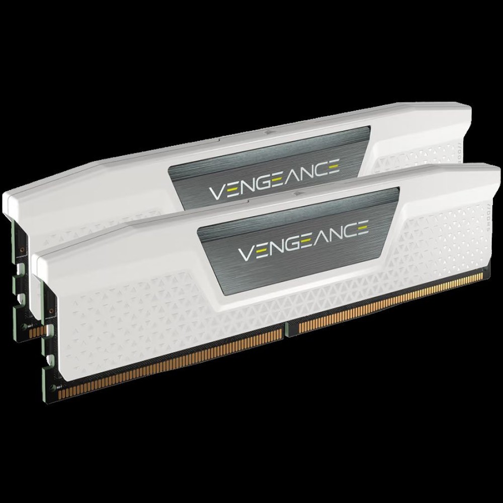 Corsair DDR5, 5600MT/s 64GB 2x32GB DIMM, Unbuffered, 40-40-40-77, Std PMIC, XMP 3.0, VENGEANCE DDR5 White Heatspreader, Black PCB, 1.25V EAN: 0840006671329