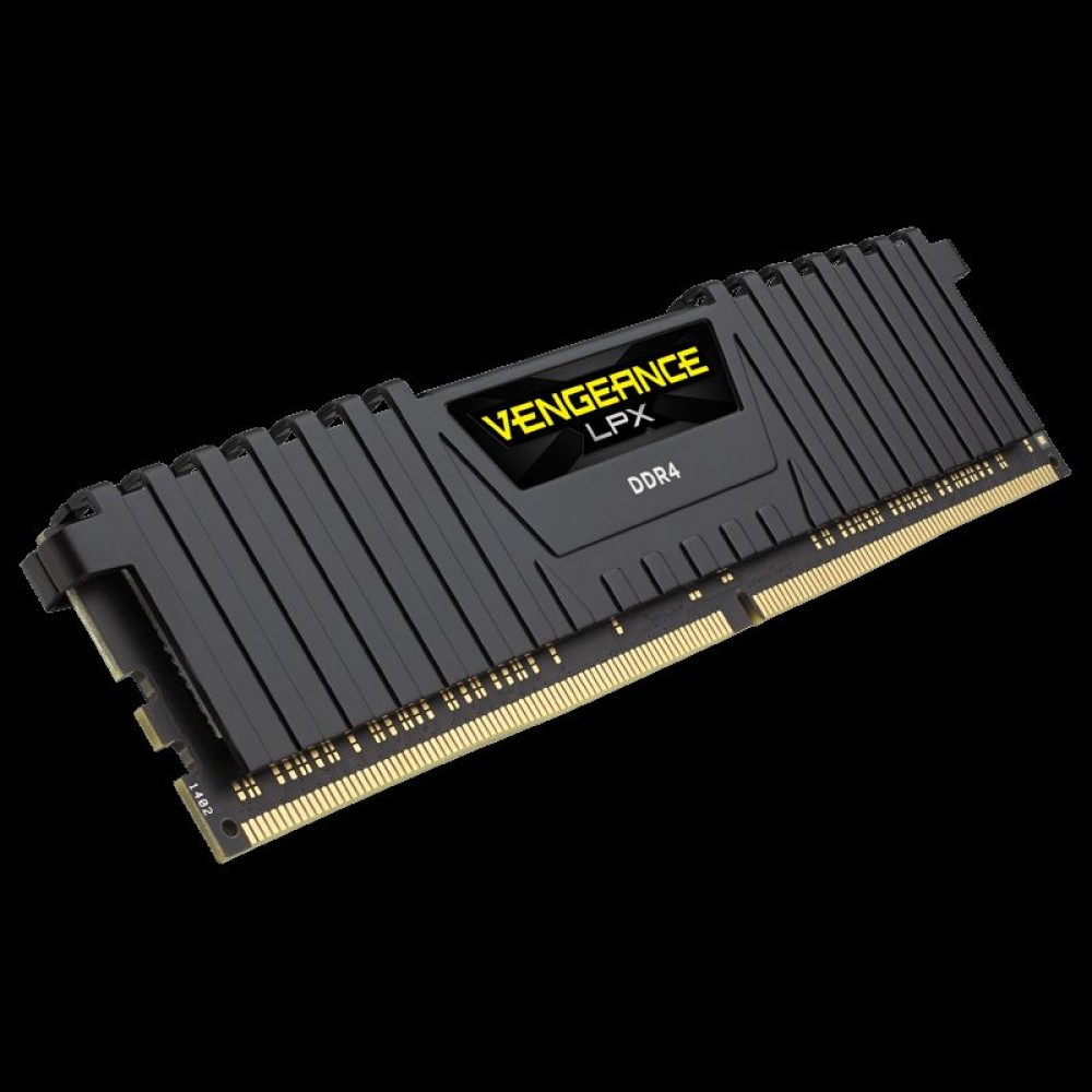 Corsair DDR4, 2400MHz 8GB 1x8GB DIMM, Unbuffered, 16-16-16-39, XMP 2.0, Vengeance LPX black Heatspreader, Black PCB, 1.2V, EAN:0843591084680