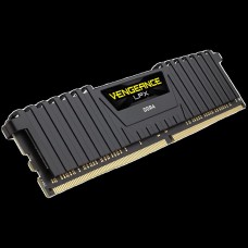 Corsair DDR4, 3200MHz 8GB 1x8GB DIMM, Unbuffered, 16-18-18-36, SPD base 2666, XMP 2.0, Vengeance LPX Black Heatspreader, Black PCB, 1.35V, for Ryzen/AM4, EAN:0840006629603