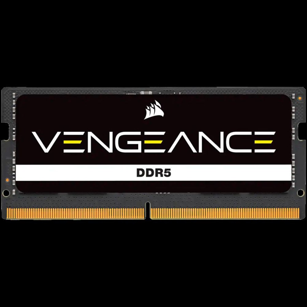 Corsair DDR5, 4800MT/s 16GB 1x16GB SODIMM, Unbuffered, 40-40-40-77, Black PCB, Std PMIC, 1.1V, VENGEANCE DDR5 SODIM