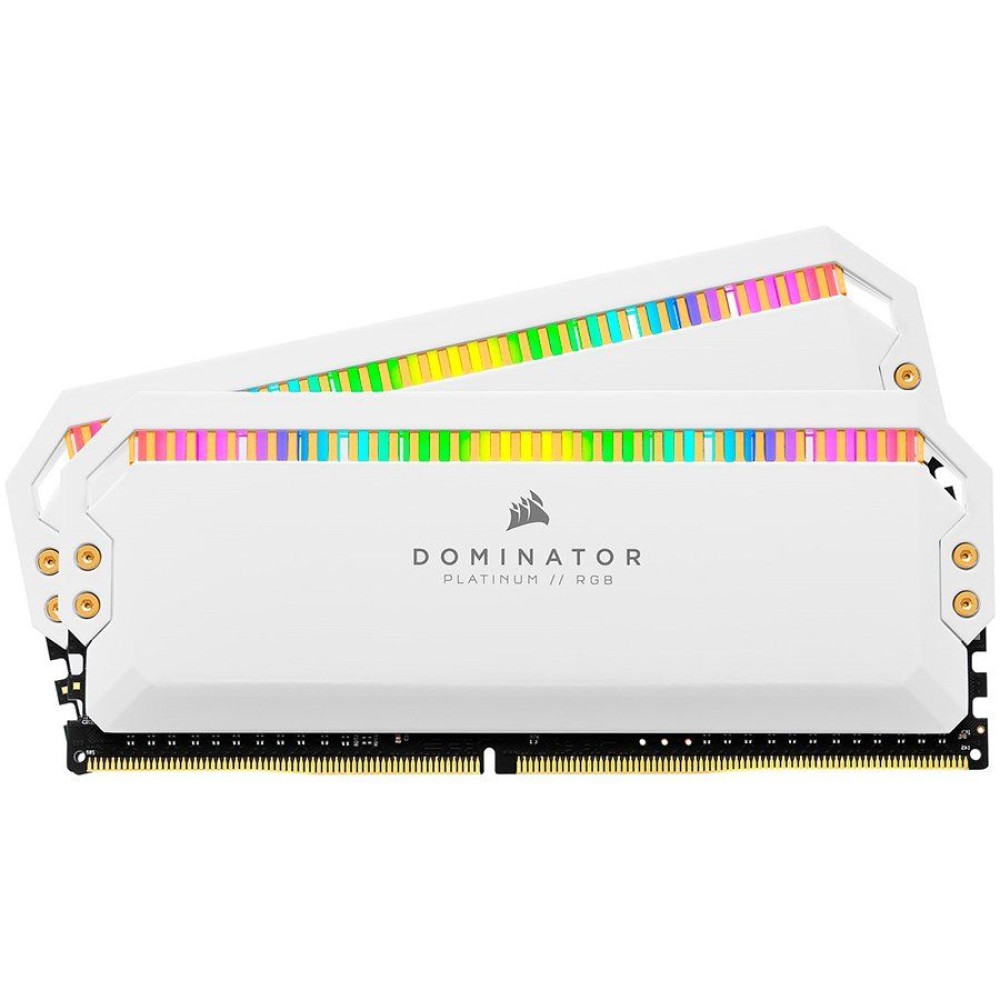 Corsair DDR4, 3200MHz 16GB 2x8GB DIMM, Unbuffered, 16-18-18-36, XMP 2.0, Base SPD@2666, DOMINATOR PLATINUM RGB White Heatspreader, RGB LED, 1.35V, for AMD Ryzen, EAN:0840006625346