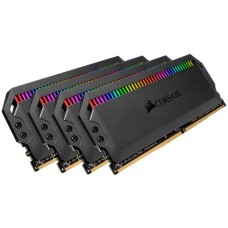 Corsair DDR4, 3200MHz 32GB 4x8GB Dimm, Unbuffered, 16-18-18-36, XMP 2.0, DOMINATOR PLATINUM RGB Black Heatspreaders, RGB LED, 1.35V, EAN:0840006607397