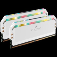 CORSAIR DDR5, 5200MT/s 32GB 2x16GB DIMM, 40-40-40-77, STD PMIC, XMP 3.0, DOMINATOR PLATINUM RGB DDR5 White Heatspreader, RGB LED, 1.25V