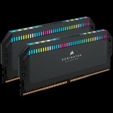 Corsair DDR5, 6200MT/s 32GB 2x16GB DIMM, Unbuffered, 36-39-39-76, OC PMIC, XMP 3.0, DOMINATOR PLATINUM RGB DDR5 Black Heatspreader, RGB LED, 1.3V, EAN:0840006660392