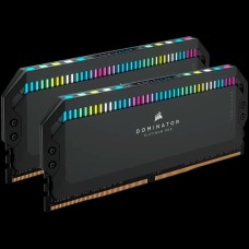 Corsair DDR5, 6000MT/s 64GB 2x32GB DIMM, Unbuffered, 40-40-40-77, Std PMIC, XMP 3.0, DOMINATOR PLATINUM RGB DDR5 Black Heatspreader, RGB LED, 1.35V, EAN:0840006601203