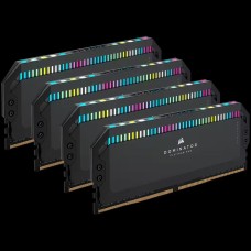 Corsair DDR5, 6200MT/s 64GB 4x16GB DIMM, Unbuffered, 32-38-38-80, Std PMIC, XMP 3.0, DOMINATOR PLATINUM RGB DDR5 Black Heatspreader, RGB LED, 1.4V, EAN:0840006665489