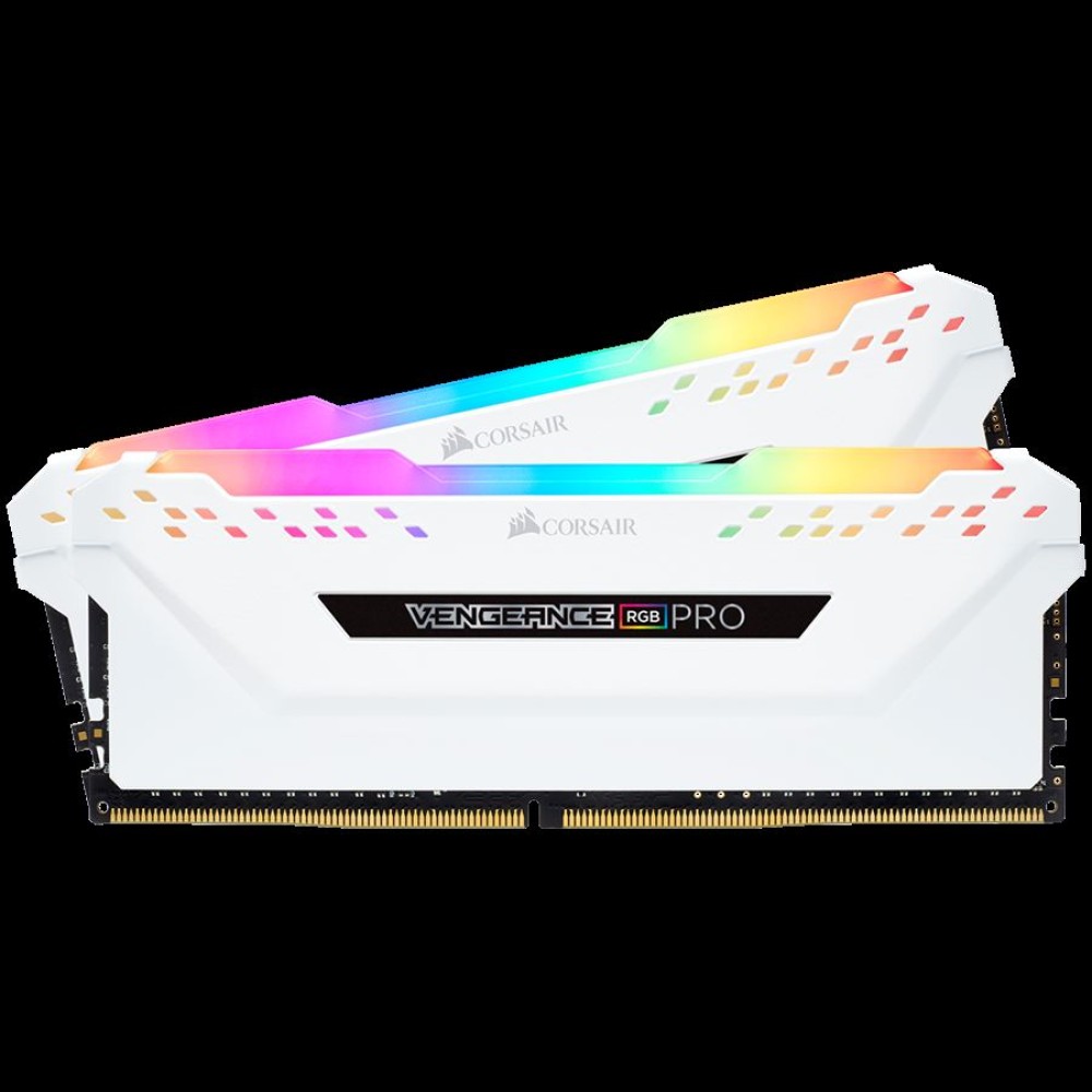 Corsair DDR4, 3600MHz 16GB 2x8GB DIMM, Unbuffered, 18-22-22-42, XMP 2.0, VENGEANCE RGB PRO White Heatspreader, RGB LED, 1.35V, EAN:0840006619680