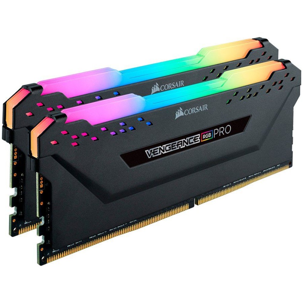 Corsair DDR4, 3600MHz 32GB 2x16GB DIMM, Unbuffered, 18-22-22-42, Base SPD@2666, XMP 2.0, VENGEANCE RGB PRO Heatspreader, RGB LED, 1.35V. for AMD, EAN:0840006621003