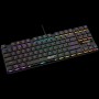 CANYON Cometstrike TKL GK-50, 87keys Mechanical keyboard, 50million times life, with VS11K30A solution, GTMX red switch, Rainbow backlight, 20 modes, 1.8m PVC cable, metal material + ABS, UK layout, size: 354*126*26.6mm, weight:624g, black