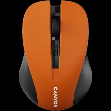 CNE-CMSW1O CANYON мышь, цвет - оранжевый, беспроводная 2.4 Гц, DPI 800/1000/1200 DPI, 3 кнопки и колесо прокрутки, прорезиненное покрытие