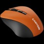 CNE-CMSW1O CANYON мышь, цвет - оранжевый, беспроводная 2.4 Гц, DPI 800/1000/1200 DPI, 3 кнопки и колесо прокрутки, прорезиненное покрытие