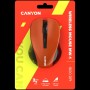 CNE-CMSW1O CANYON мышь, цвет - оранжевый, беспроводная 2.4 Гц, DPI 800/1000/1200 DPI, 3 кнопки и колесо прокрутки, прорезиненное покрытие