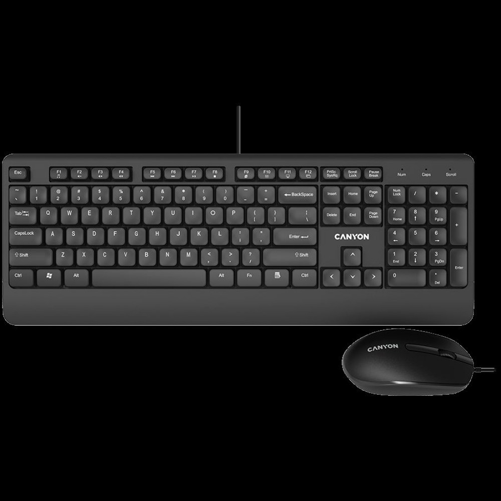 CANYON SET-14 EN/RU Keyboard+Mouse Wired Black