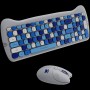 CANYON HSET-W6 EN Keyboard+Mouse Kitty Edition AAA+АА Wireless Blue