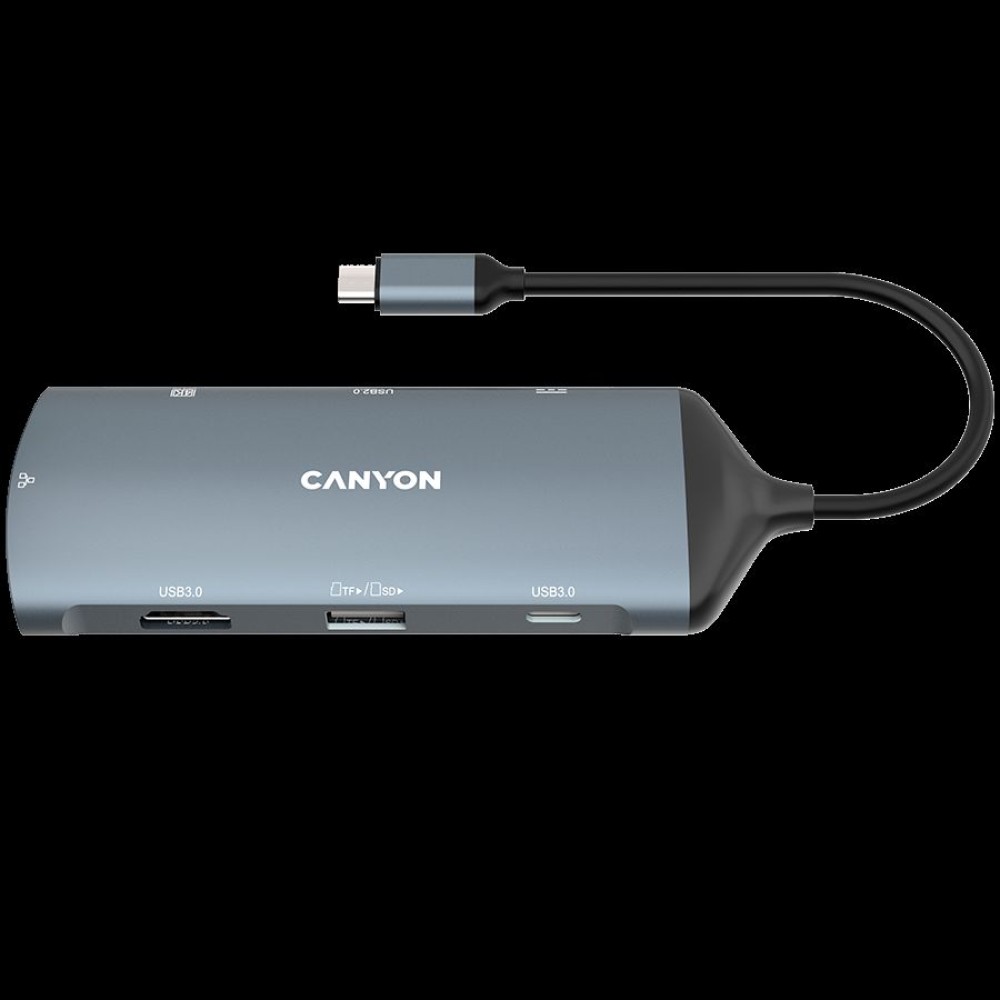 CANYON hub DS-15 8in1 4k USB-C Dark Grey