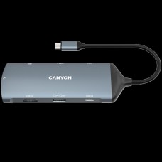 CANYON hub DS-15 8in1 4k USB-C Dark Grey