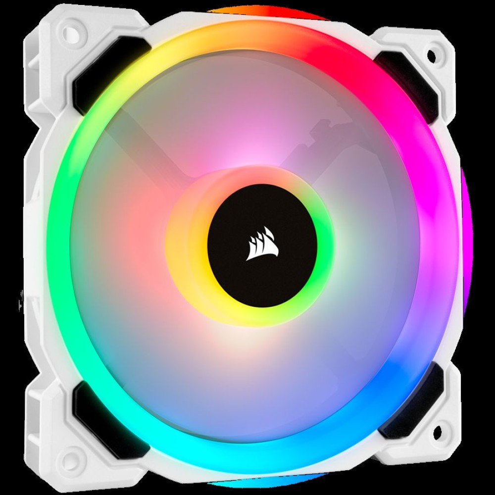 Corsair LL Series, LL120 RGB White, 120mm Dual Light Loop RGB LED PWM Fan, Single Pack, EAN:0840006605577