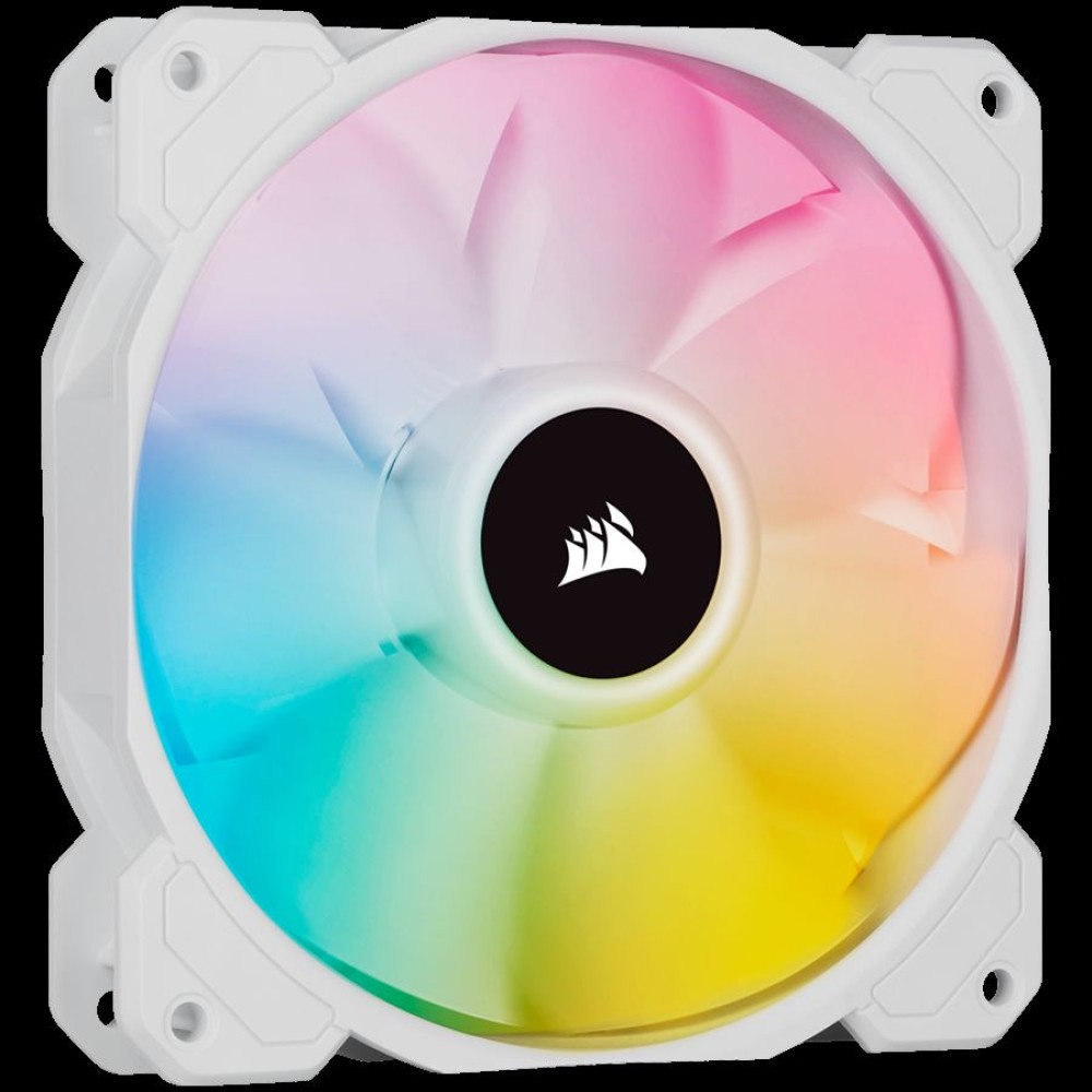 Corsair SP Series, White SP120 RGB ELITE, 120mm RGB LED Fan with AirGuide, Single Pack, EAN:0840006637769