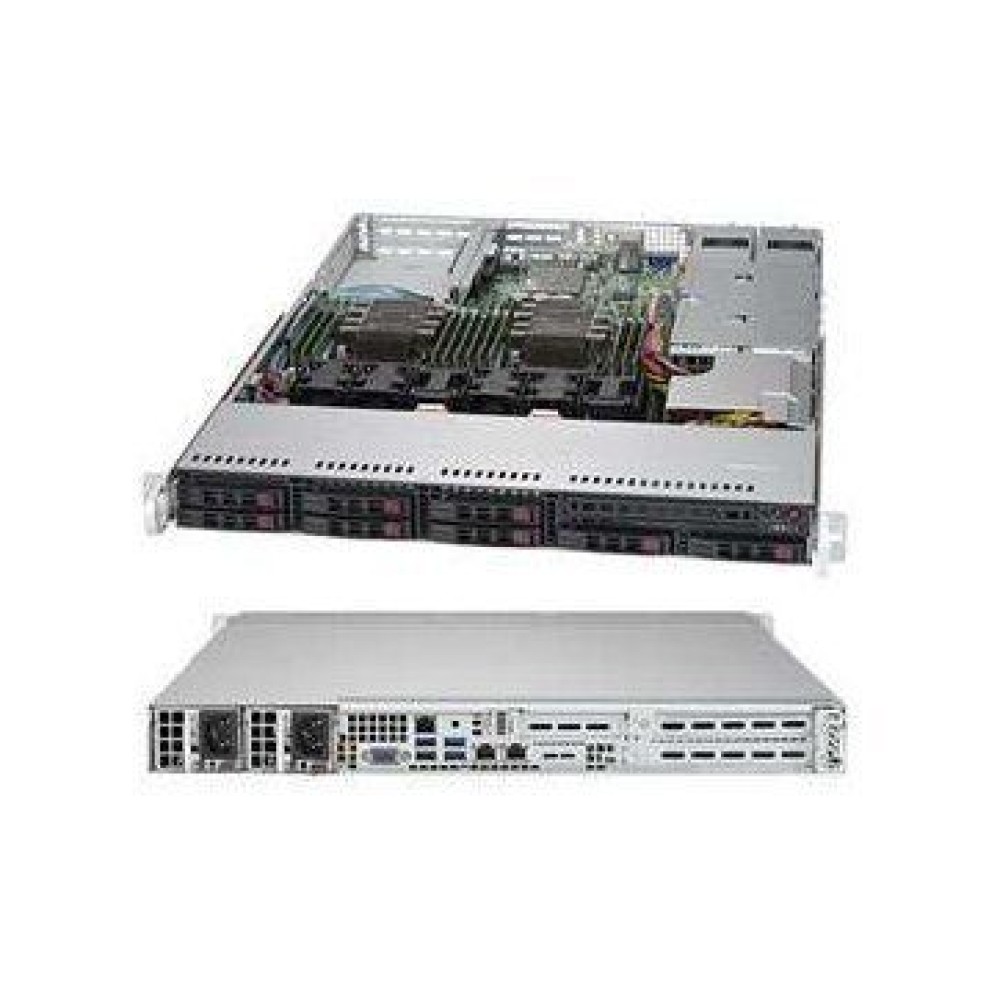 Supermicro 1U Rackmount chassis, support for motherboard size: 12