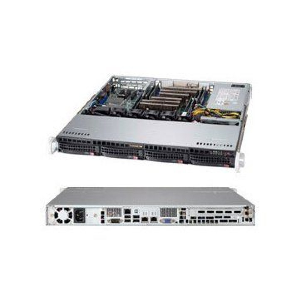 Supermicro server chassis CSE-813MFTQC-505CB 1U 4 x 3.5