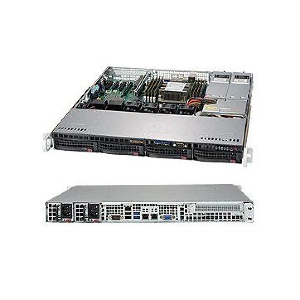 Supermicro Chassis CSE-813MFTQC-R407CB, 1U, 4 x 3.5