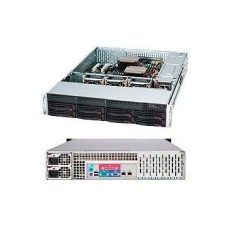 Supermicro server chassis CSE-825TQC-R802LPB, 2U, Dual and Single Intel and AMD CPUs, 3 x 80mm Hot-swap PWM Fans, 8 x 3.5