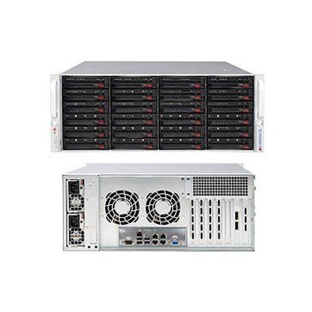 Supermicro CSE-846BE1C-R1K23B chassis, 4U, 24 x 3.5