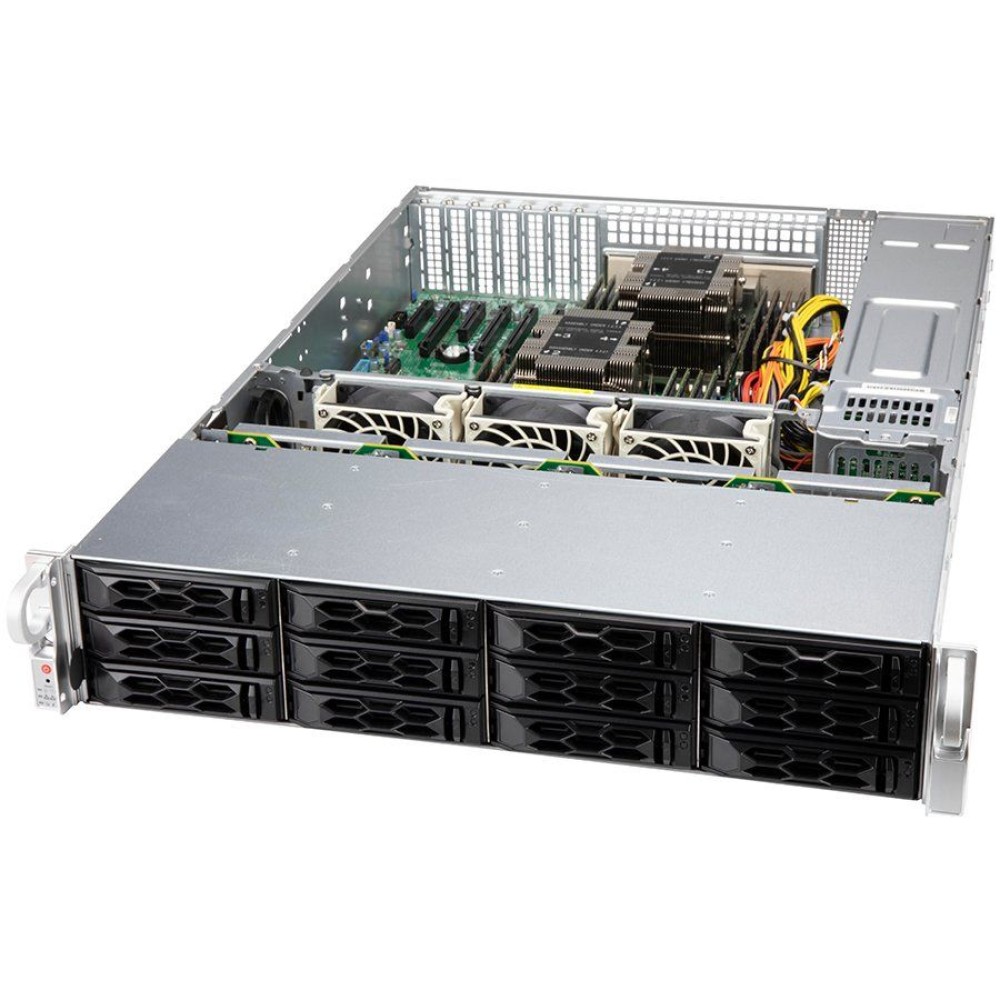 Supermicro server chassis CSE-LA26E1C4-R609LP, 2U, 12x 3.5